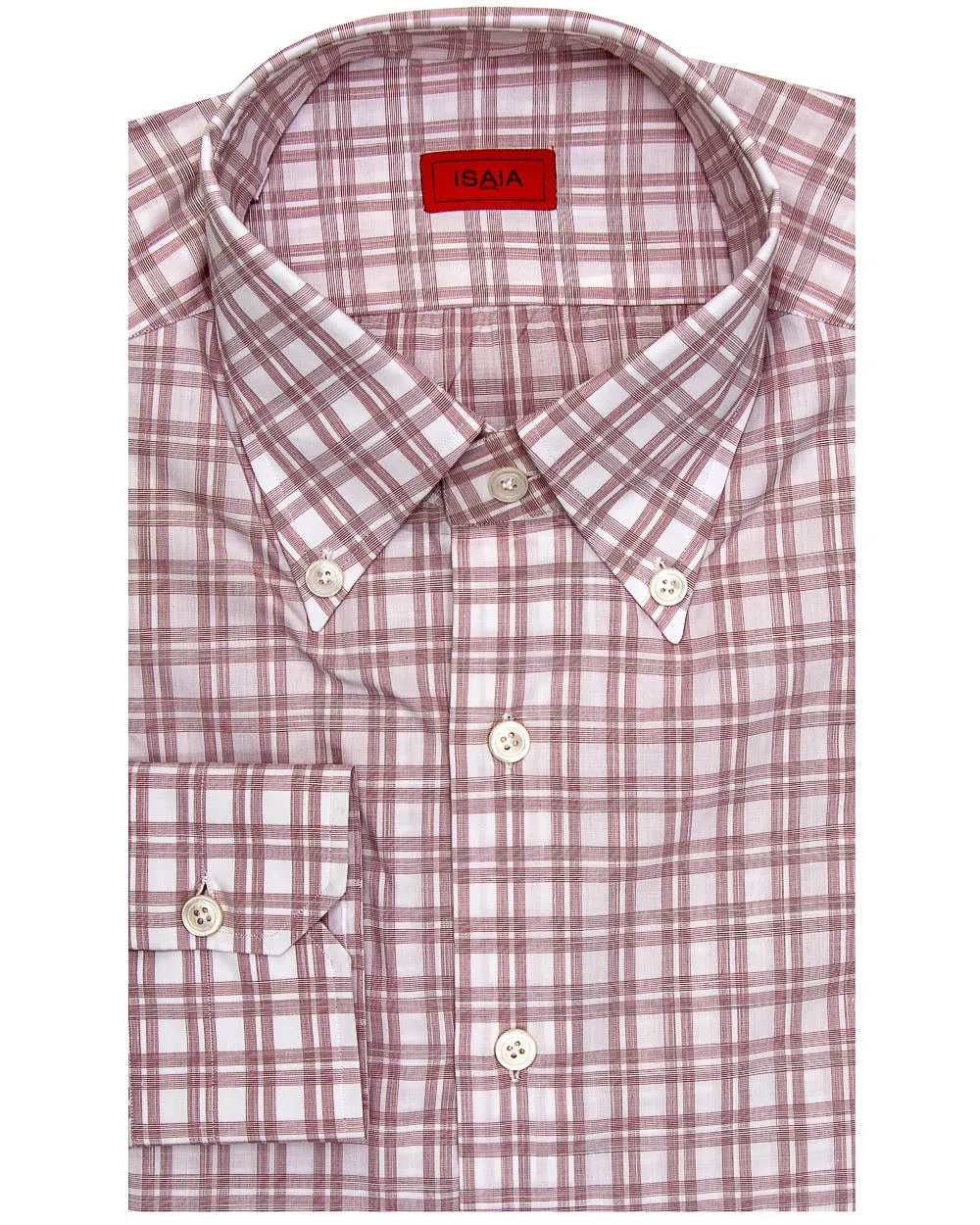 Maroon Check Dress Shirt
