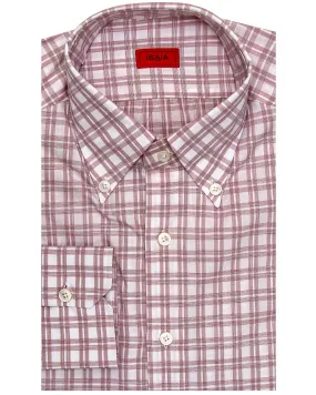Maroon Check Dress Shirt