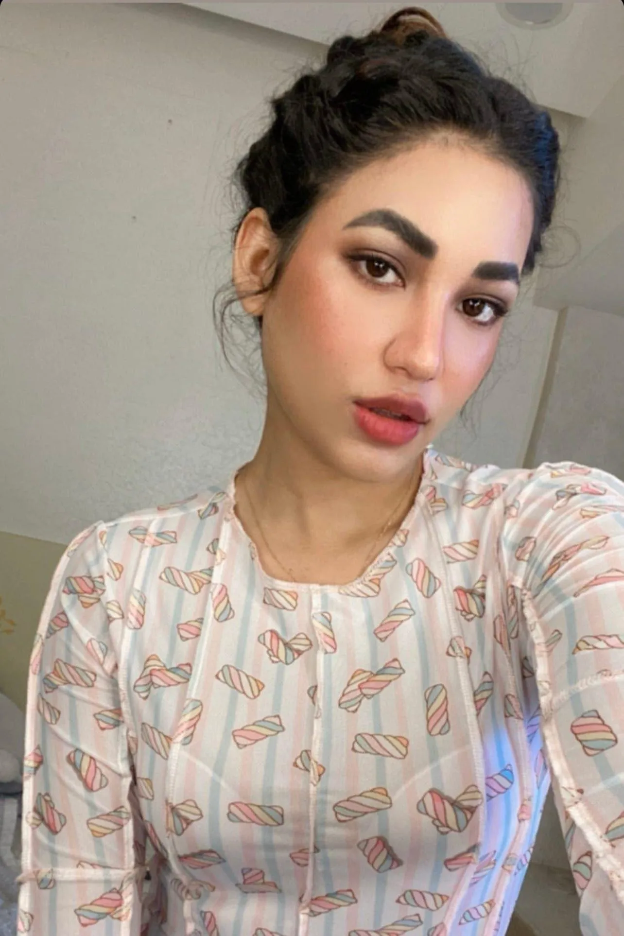Marshmallow Mesh Top