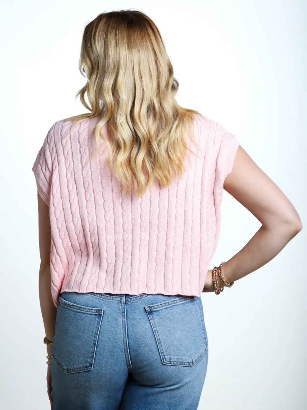 Meet Your Match Cable Knit Sweater Vest