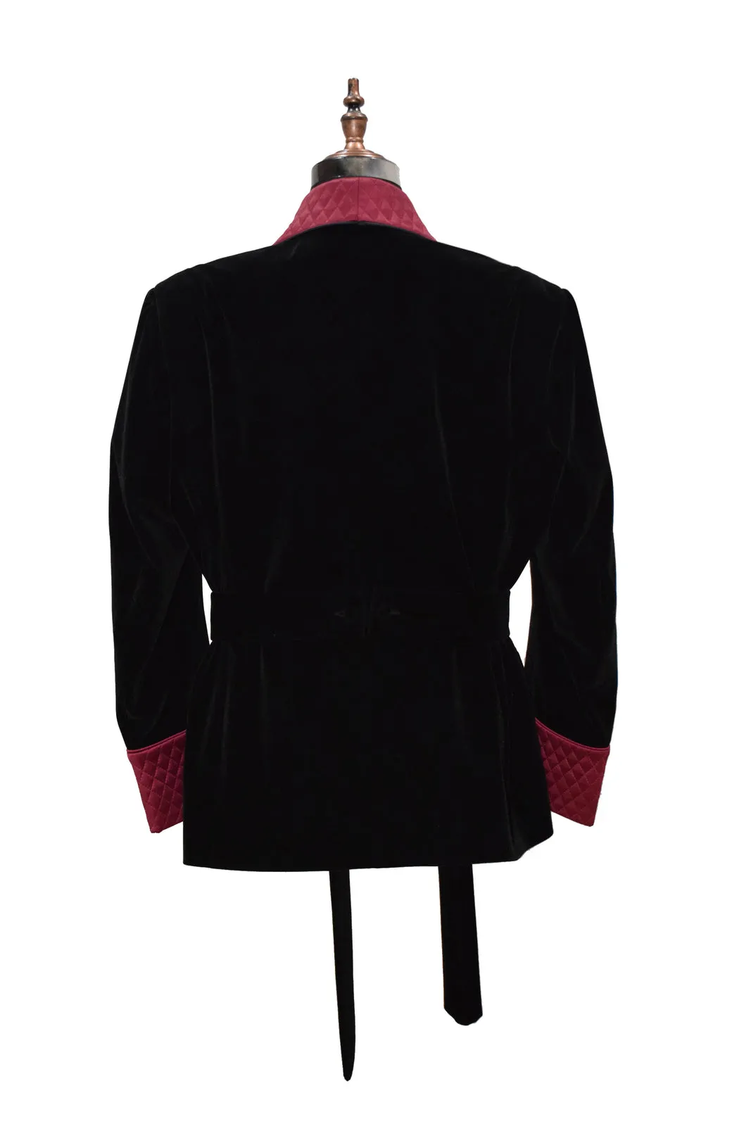 Mens Black Smoking Jackets Designer Luxury Quilted Party Wear Coats