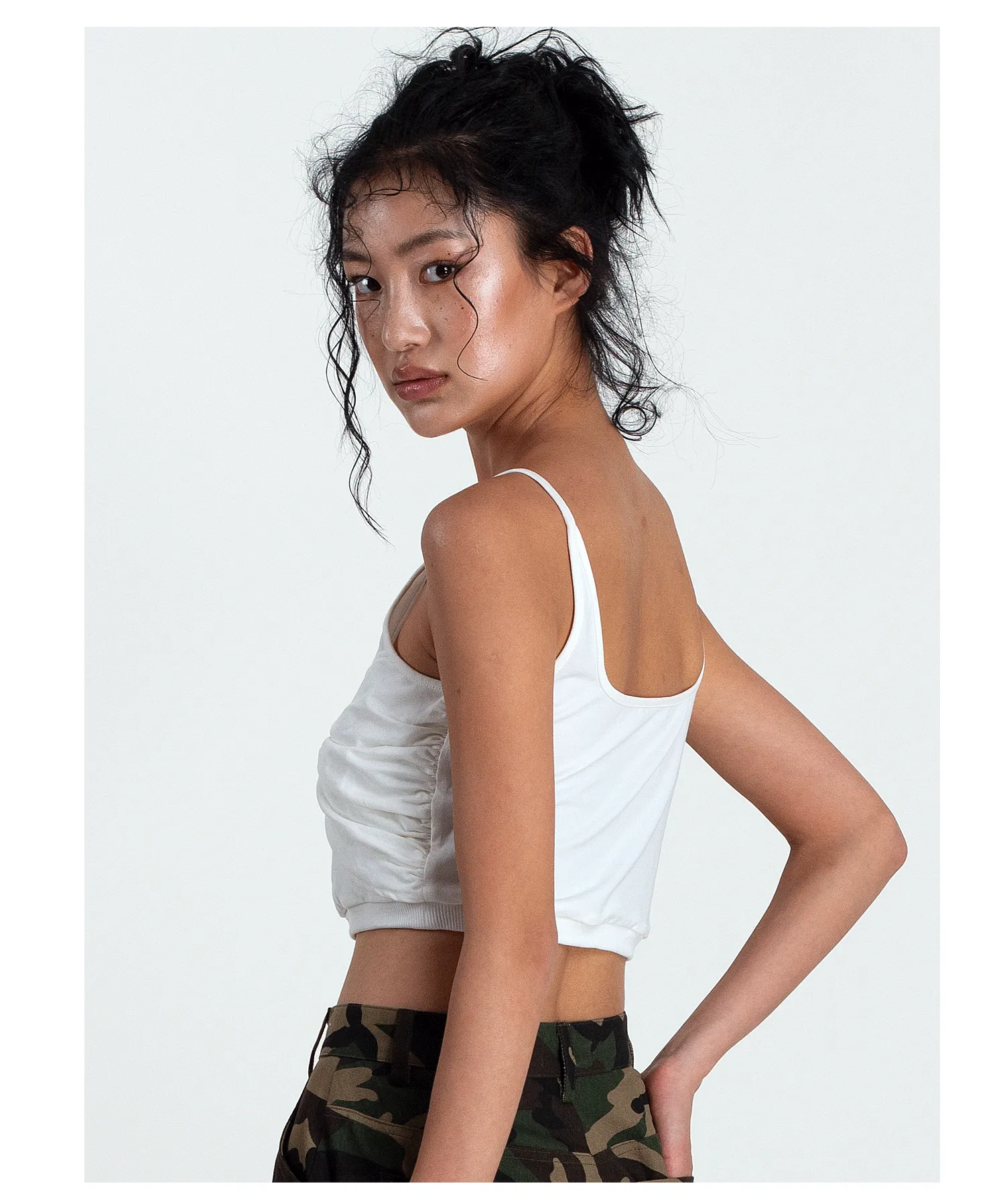 METAL BUCKLE crop top