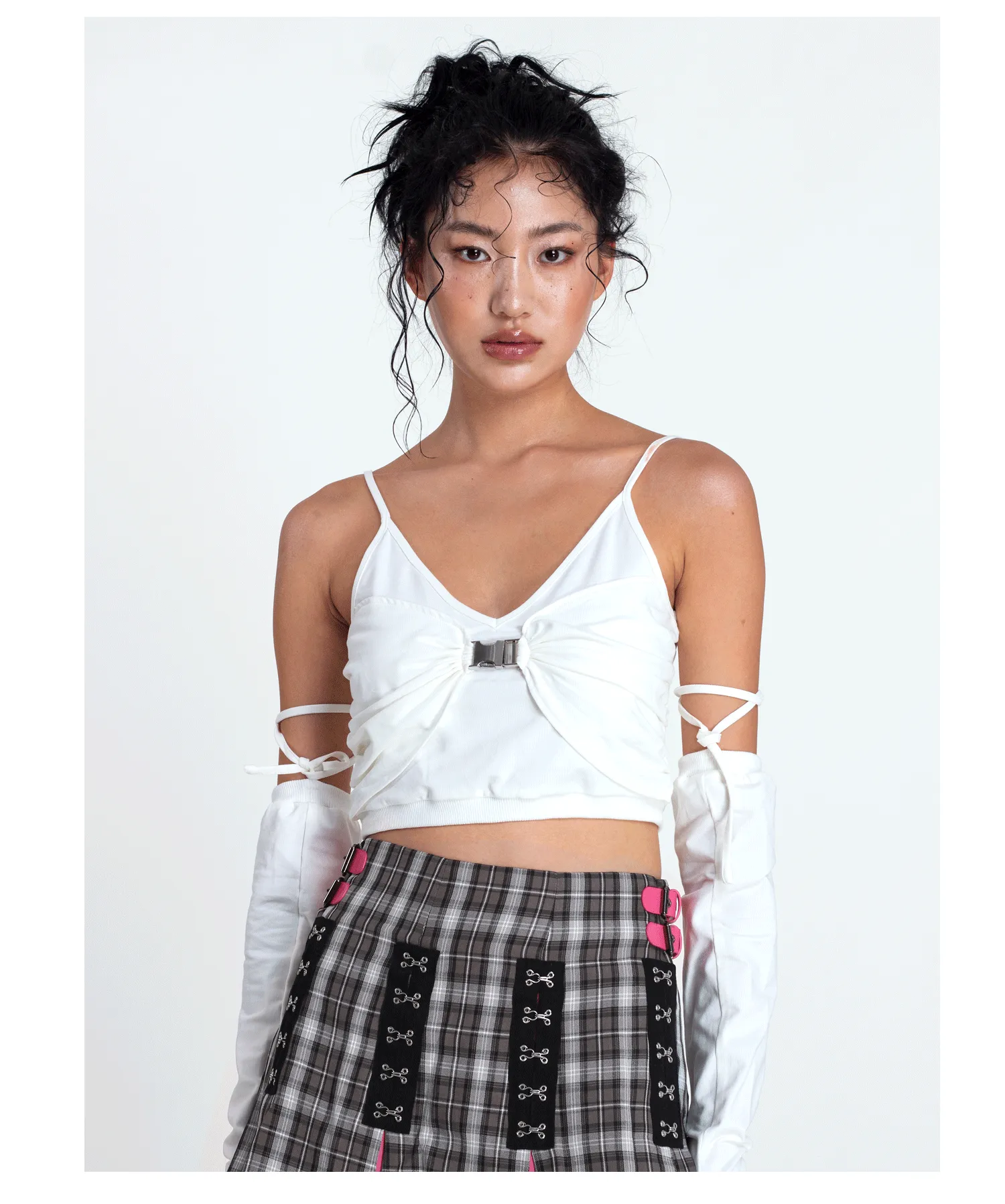 METAL BUCKLE crop top