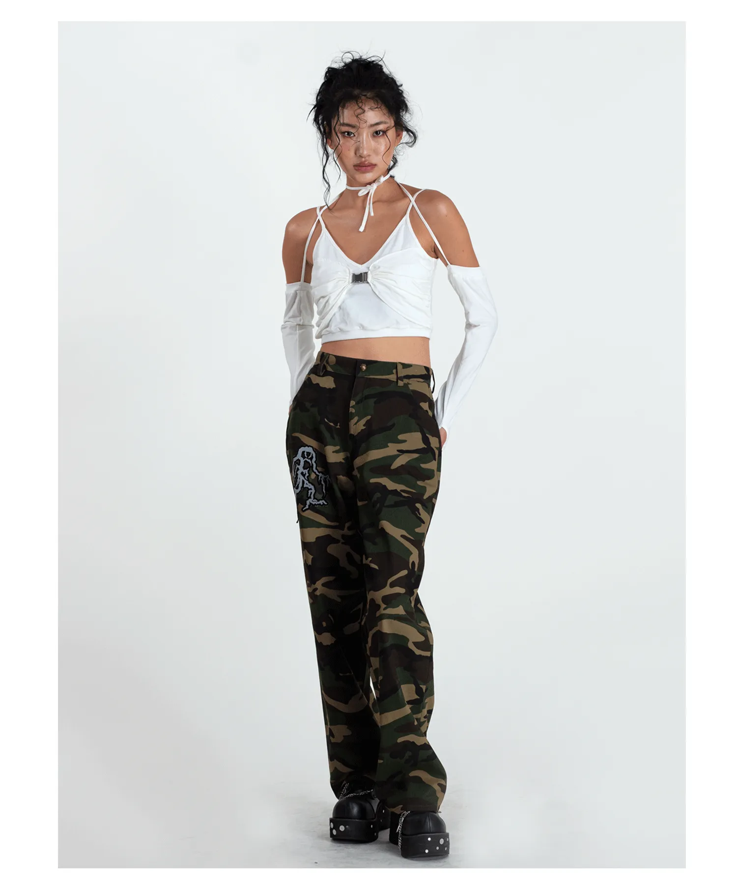 METAL BUCKLE crop top
