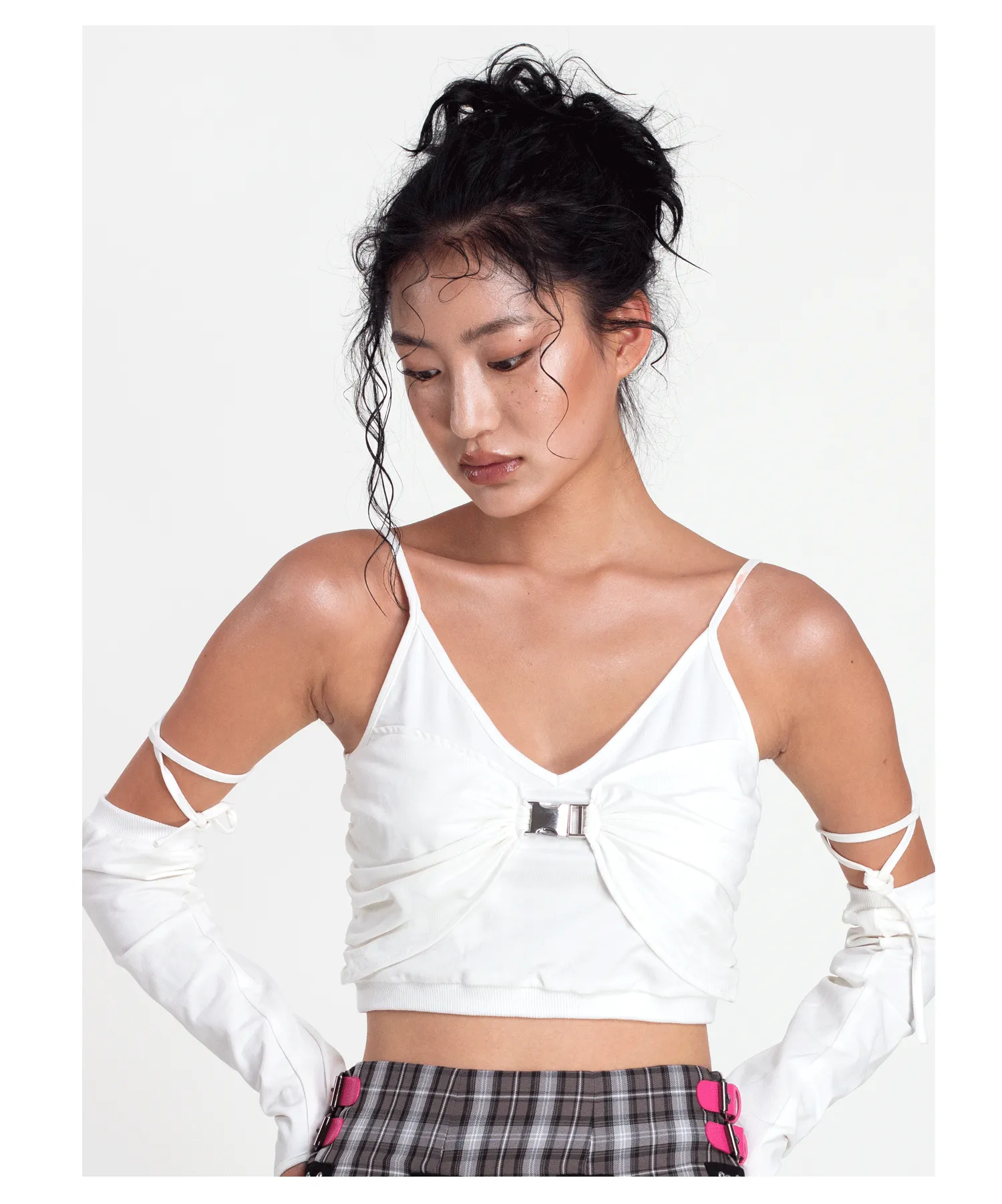 METAL BUCKLE crop top