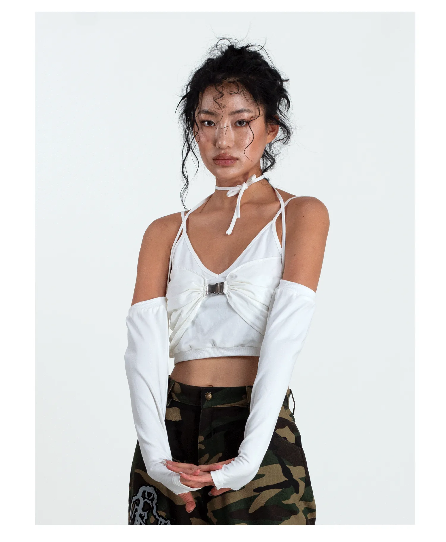 METAL BUCKLE crop top