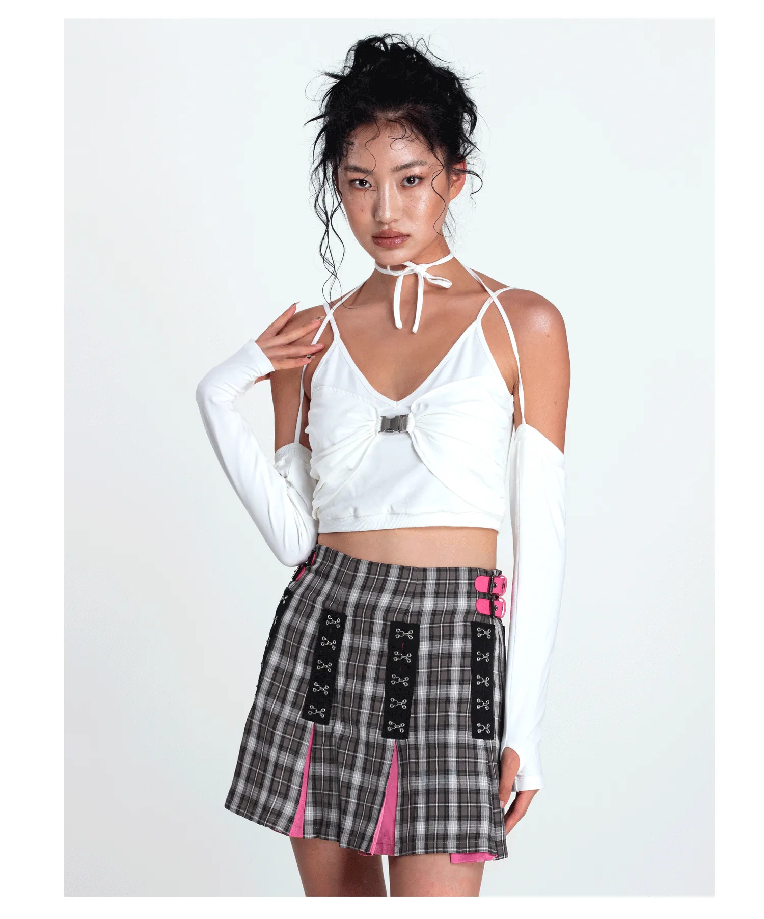 METAL BUCKLE crop top