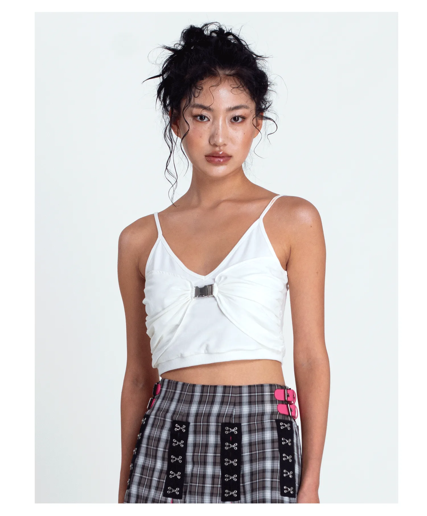 METAL BUCKLE crop top