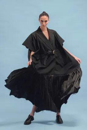 Midi Hybrid cape dress