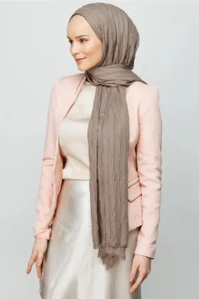 Mink Pleated Bamboo Hijab