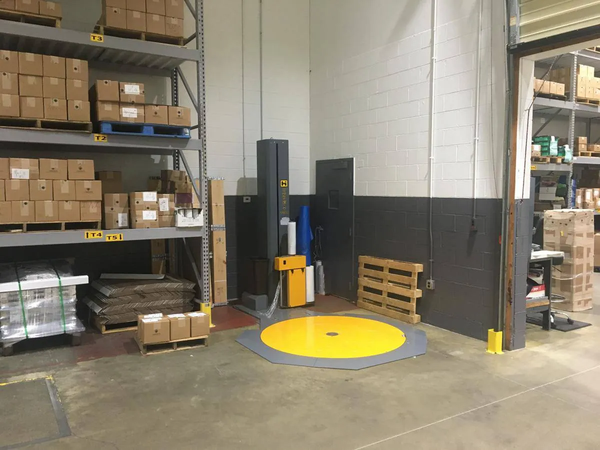 Model 1200UL Semi-Automatic Ultra-Low Pallet Stretch Wrap Machine