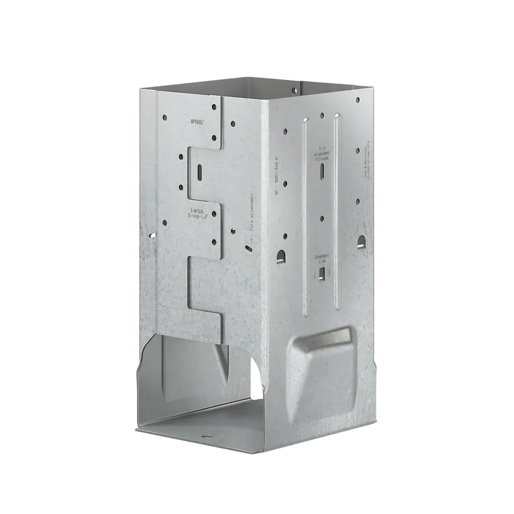 MPBZ ZMAX® Galvanized Moment Post Base for 8x8 w/ SDS Screws