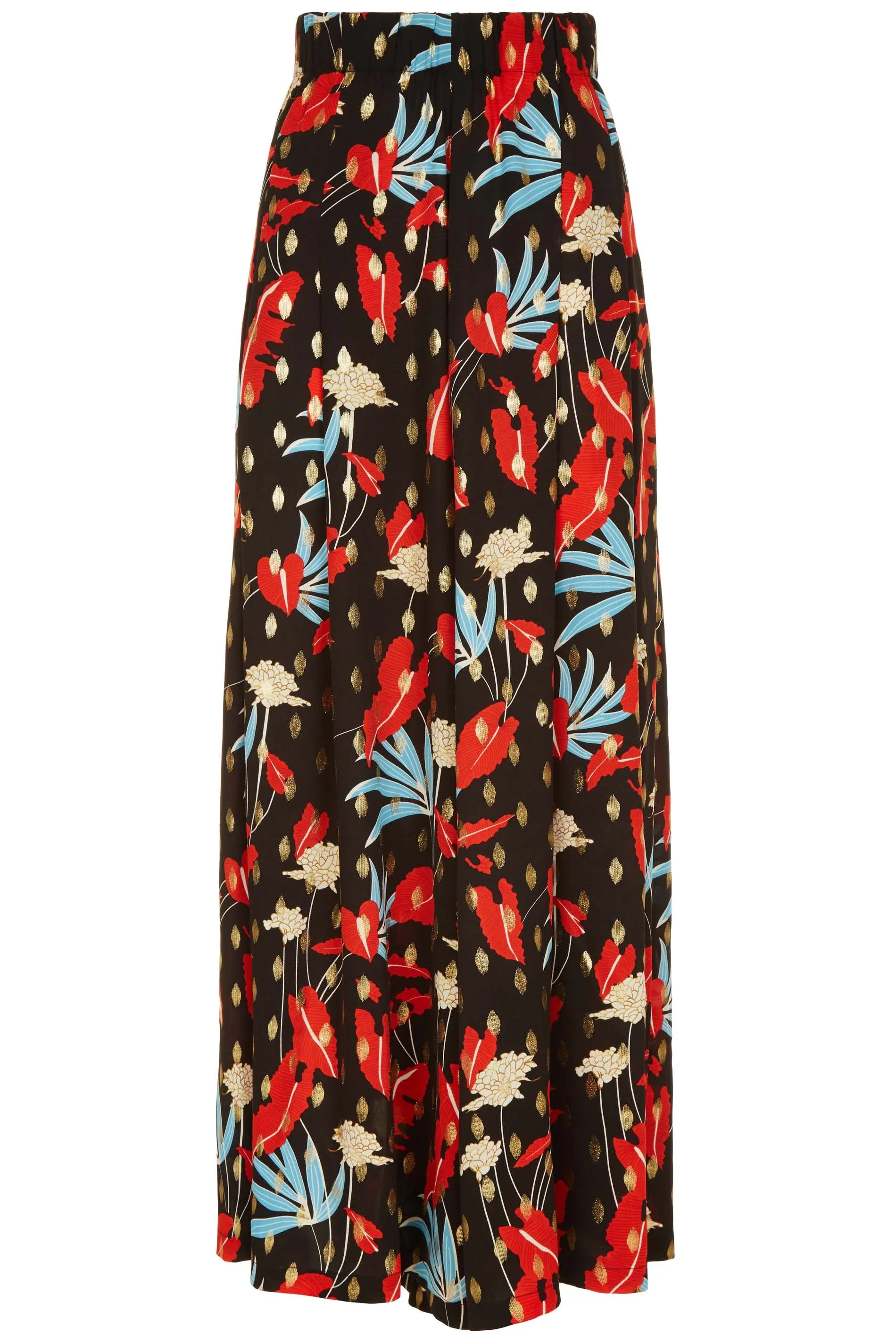Mustique Maggie Wide Leg Palazzo Trousers in Floral Print