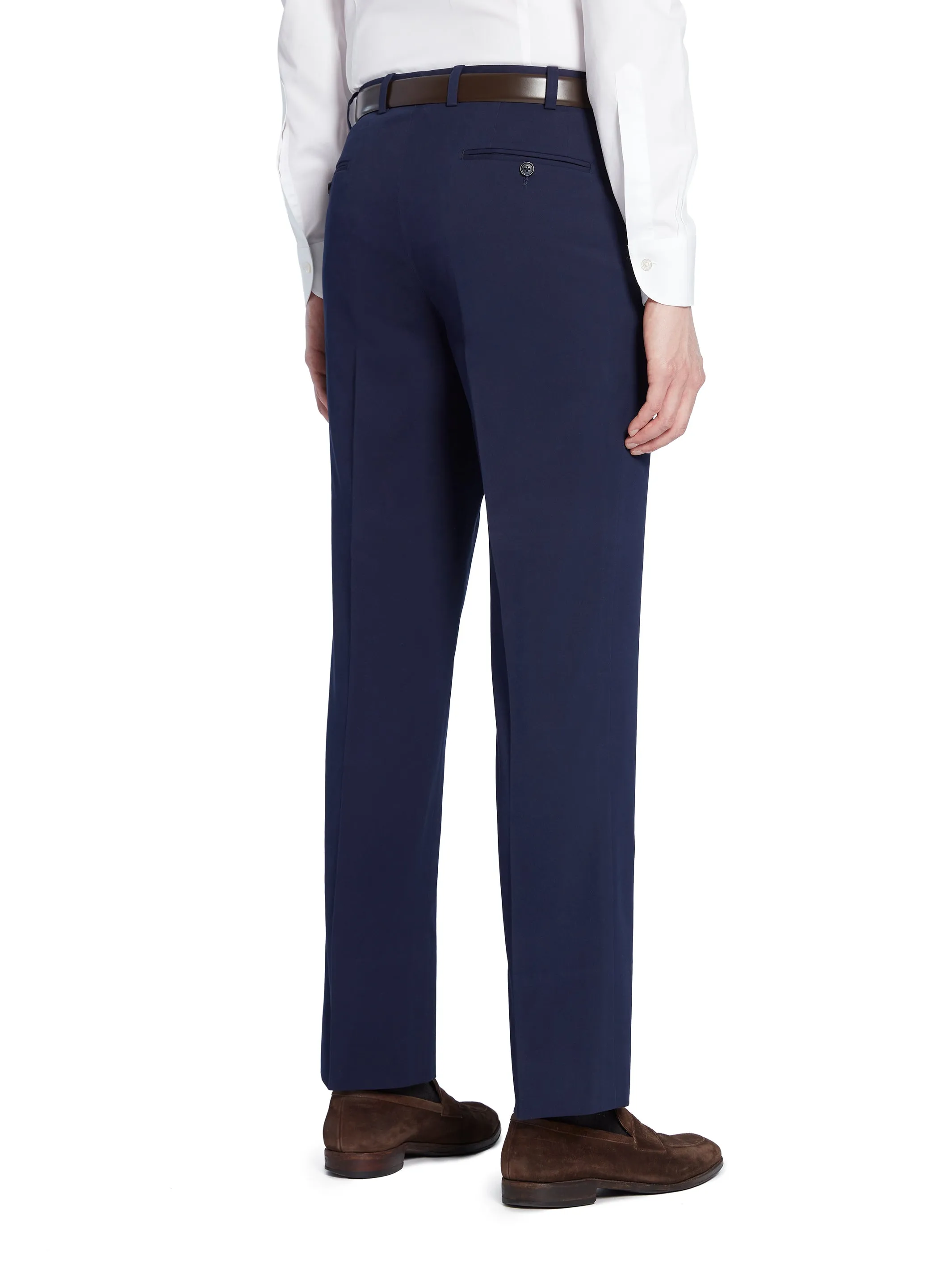 Navy Cotton Twill Trousers - Model 08 (SLIM)