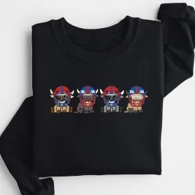 New York Giants Highland Cow Football Team Football Lovers Gift Unisex Crewneck Hoodie Sweatshirt