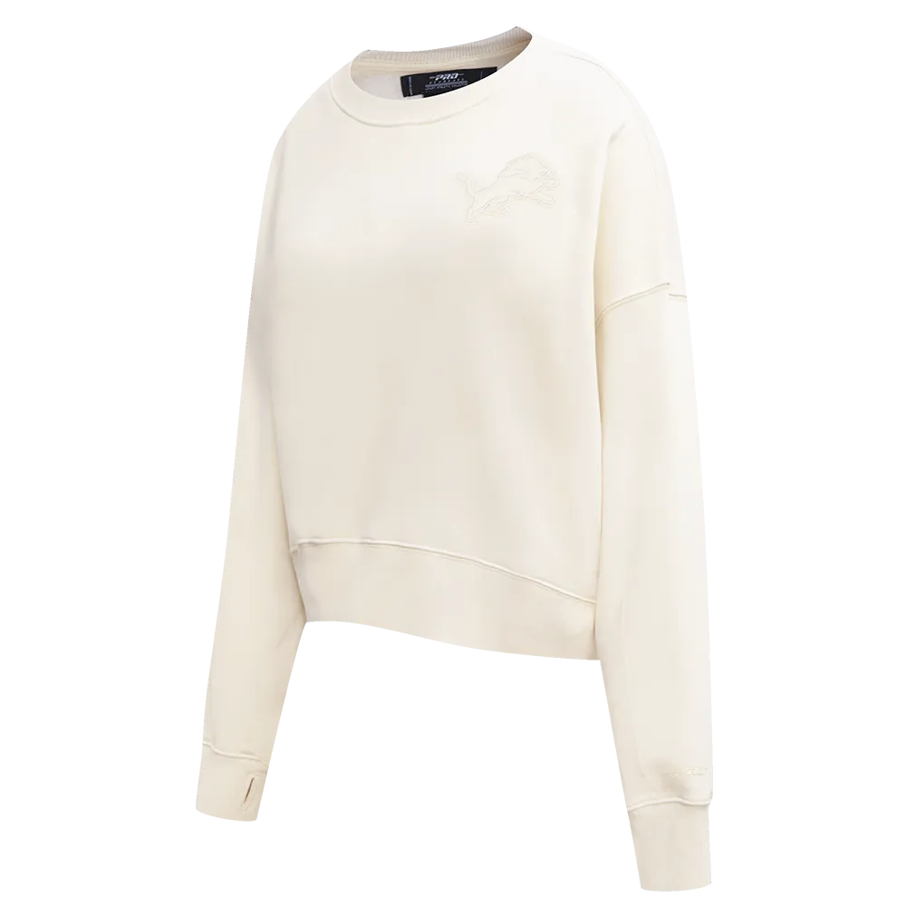 NFL DETROIT LIONS NEUTRAL WOMEN'S CREWNECK (EGGSHELL)