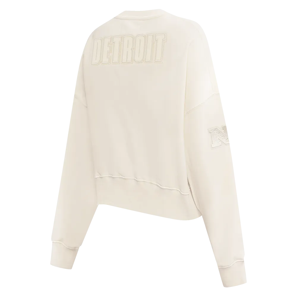 NFL DETROIT LIONS NEUTRAL WOMEN'S CREWNECK (EGGSHELL)