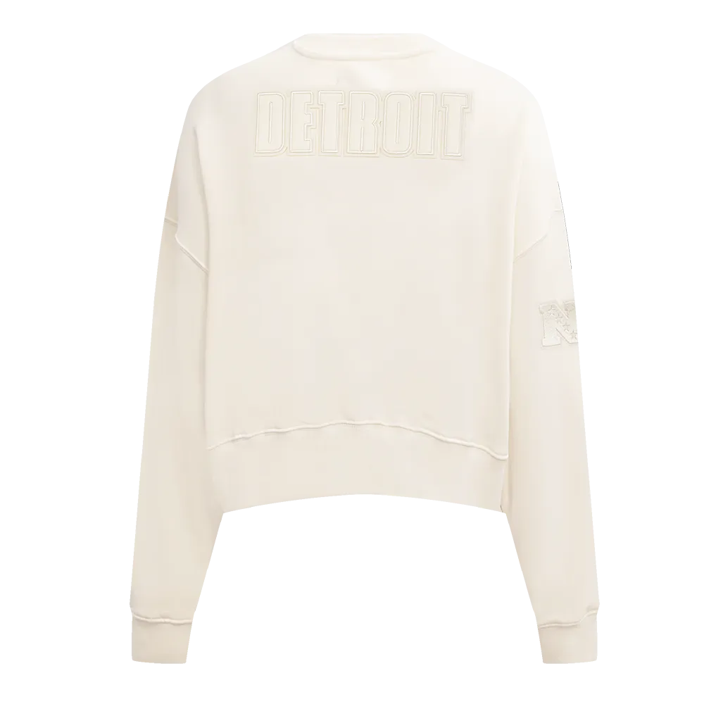NFL DETROIT LIONS NEUTRAL WOMEN'S CREWNECK (EGGSHELL)