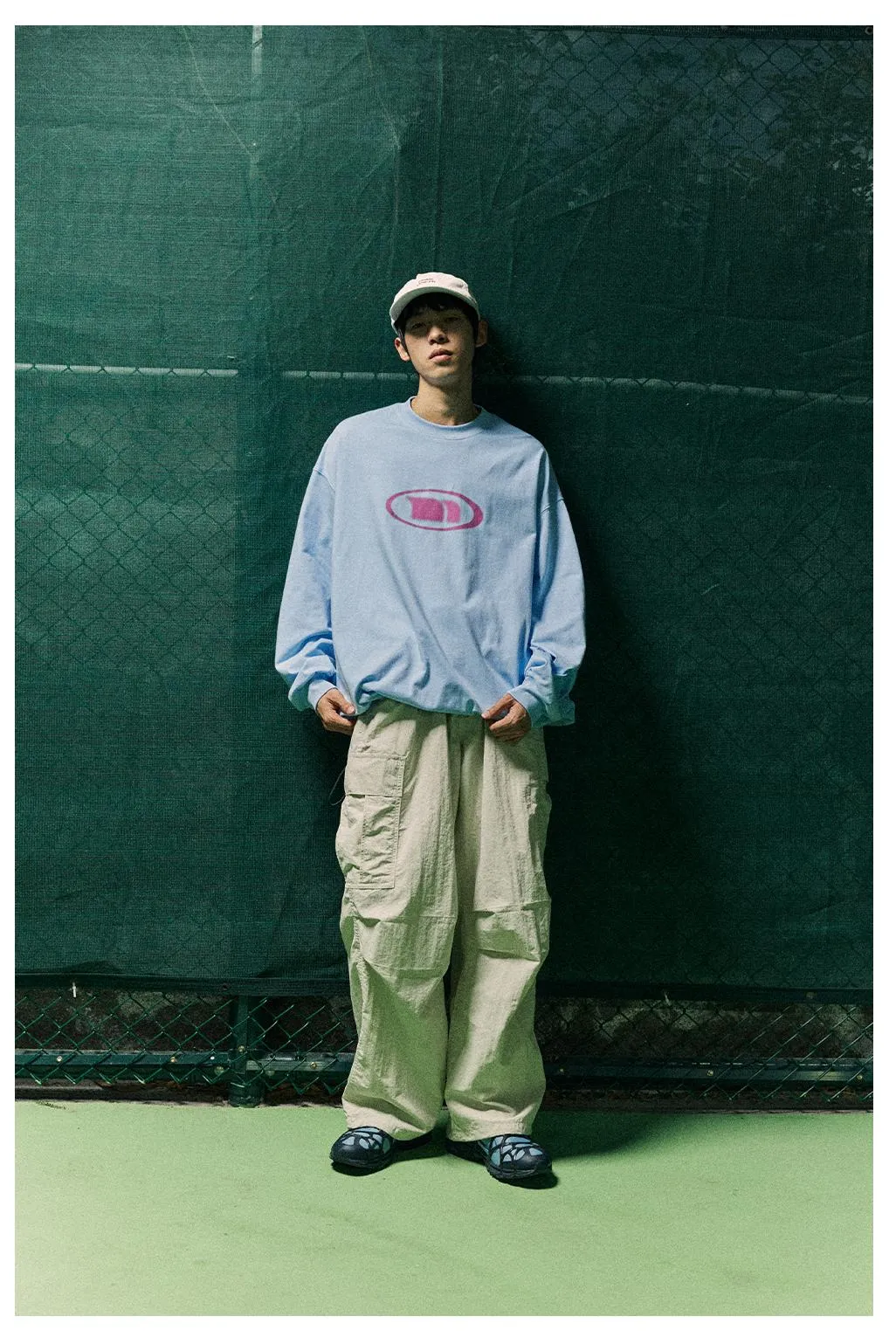 NORYBRAND ドローストリングヘムロングスリーブTシャツ NGA002