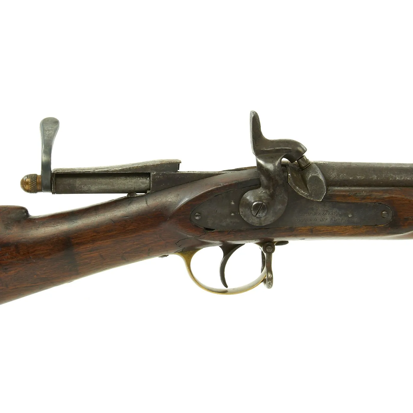 Original British Experimental Green Brother's Patent .577 Breech Loading Carbine by E.M. Reilly c. 1864