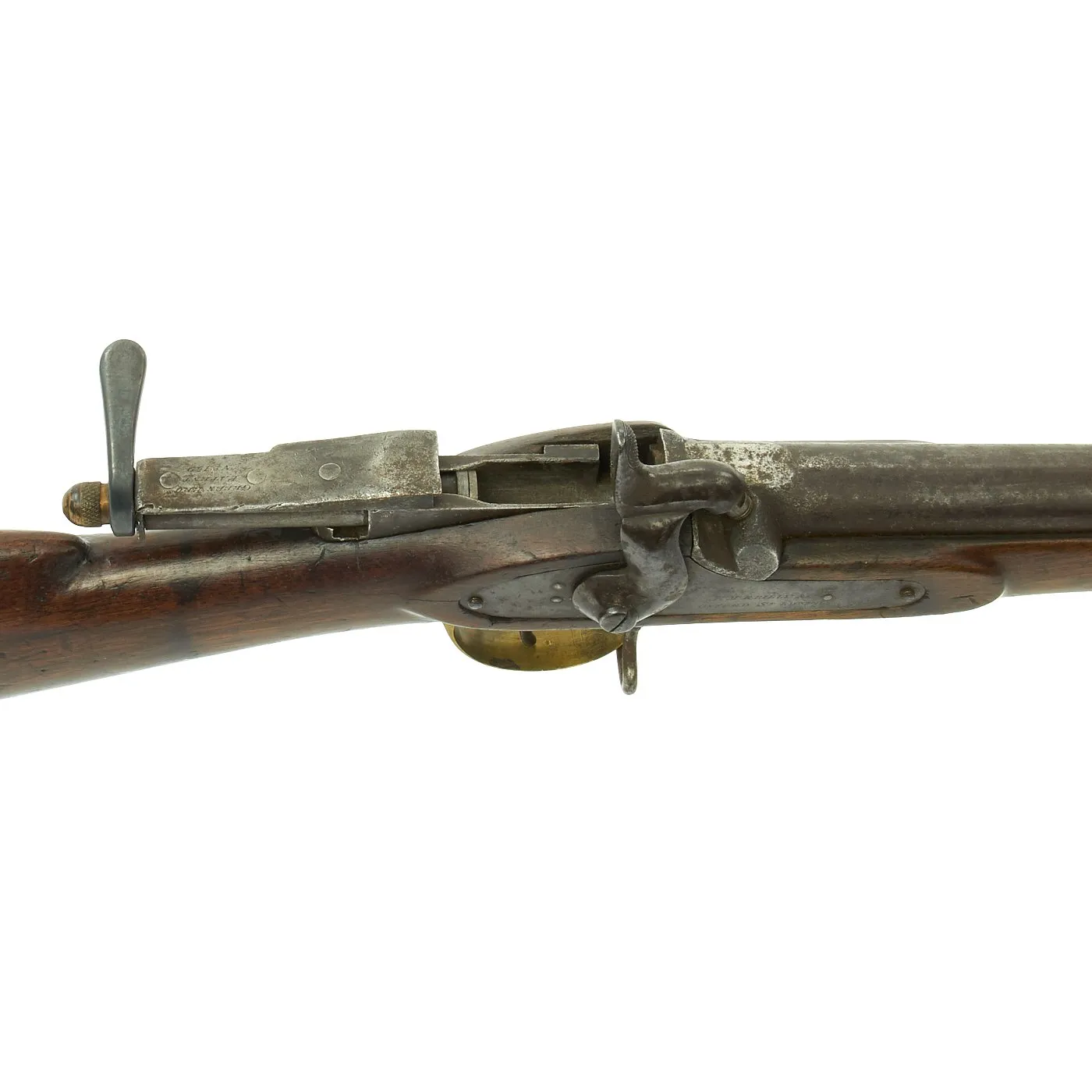 Original British Experimental Green Brother's Patent .577 Breech Loading Carbine by E.M. Reilly c. 1864