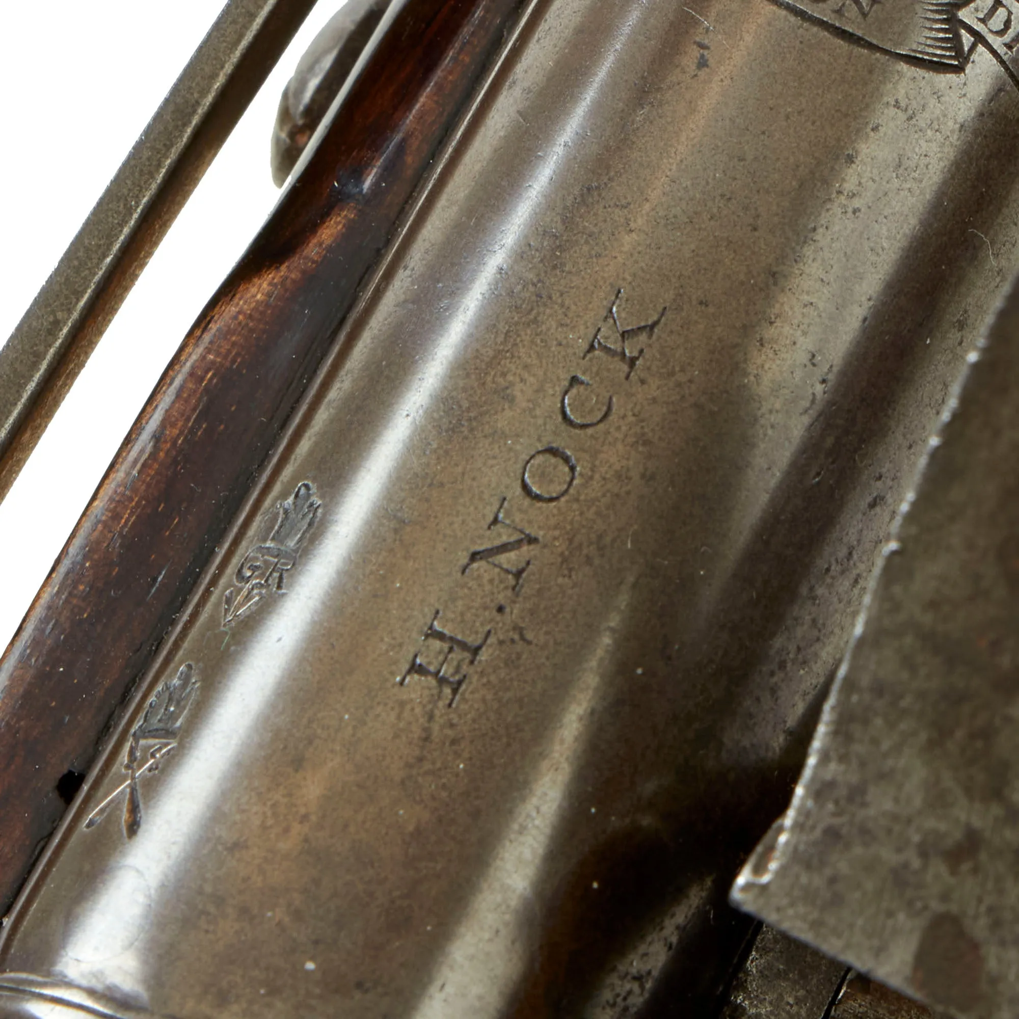 Original British Napoleonic P-1796 Heavy Dragoon Pistol by Henry Nock with Internal Hammer & Pan Shield Marked “For His Majesty’s Royal Marines” - Possibly Experimental & Unique