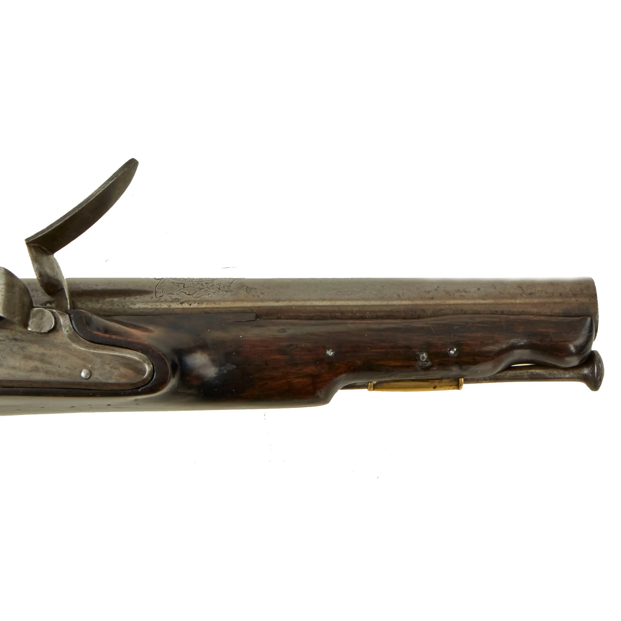 Original British Napoleonic P-1796 Heavy Dragoon Pistol by Henry Nock with Internal Hammer & Pan Shield Marked “For His Majesty’s Royal Marines” - Possibly Experimental & Unique