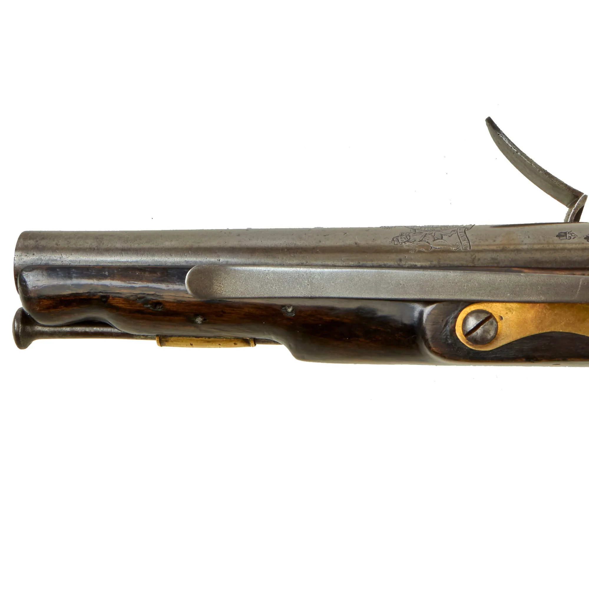 Original British Napoleonic P-1796 Heavy Dragoon Pistol by Henry Nock with Internal Hammer & Pan Shield Marked “For His Majesty’s Royal Marines” - Possibly Experimental & Unique
