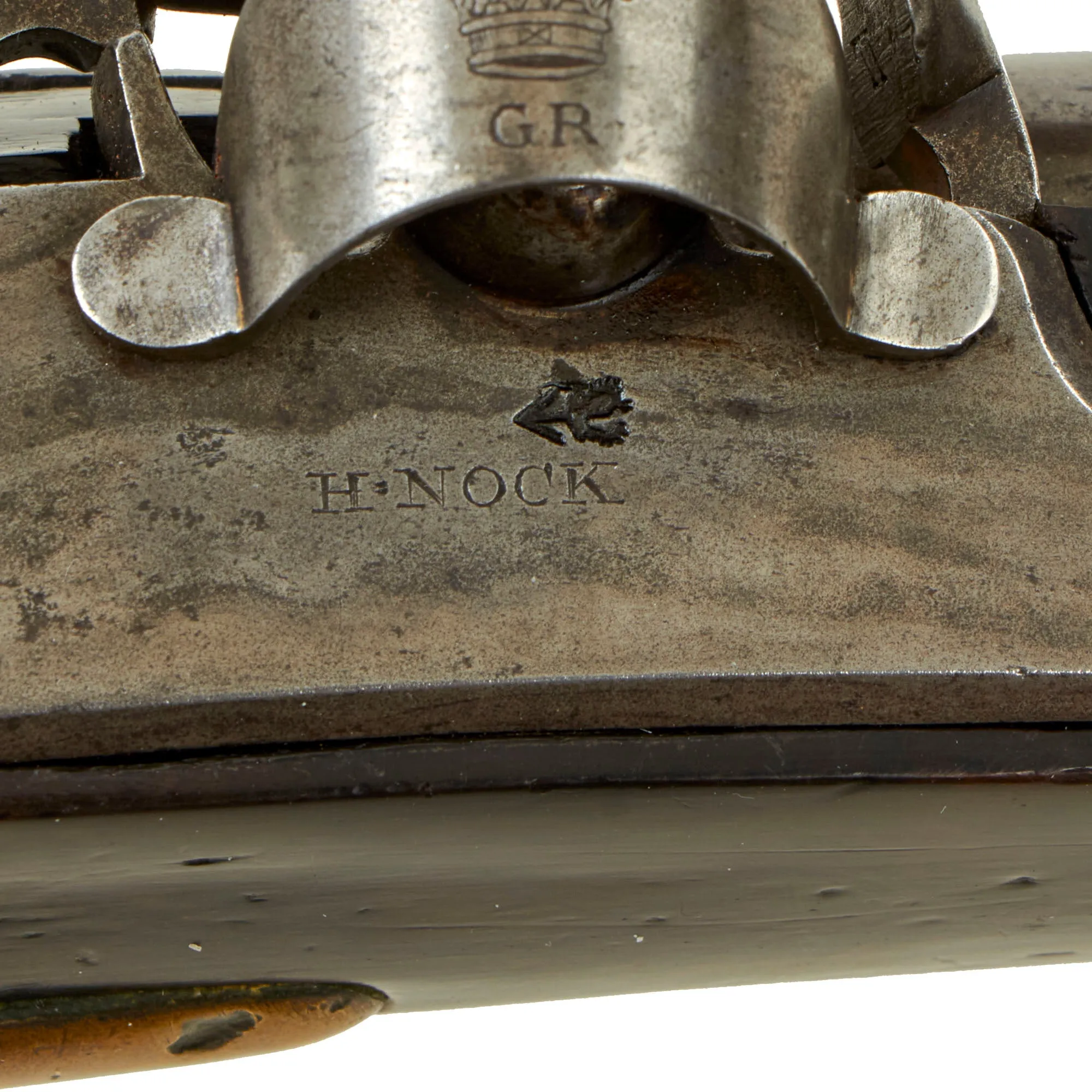 Original British Napoleonic P-1796 Heavy Dragoon Pistol by Henry Nock with Internal Hammer & Pan Shield Marked “For His Majesty’s Royal Marines” - Possibly Experimental & Unique