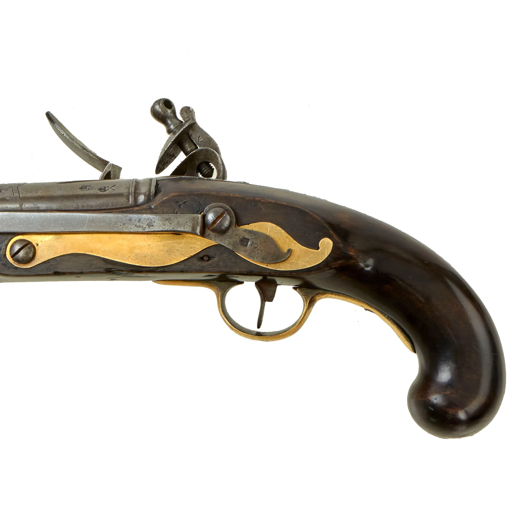 Original British Napoleonic P-1796 Heavy Dragoon Pistol by Henry Nock with Internal Hammer & Pan Shield Marked “For His Majesty’s Royal Marines” - Possibly Experimental & Unique