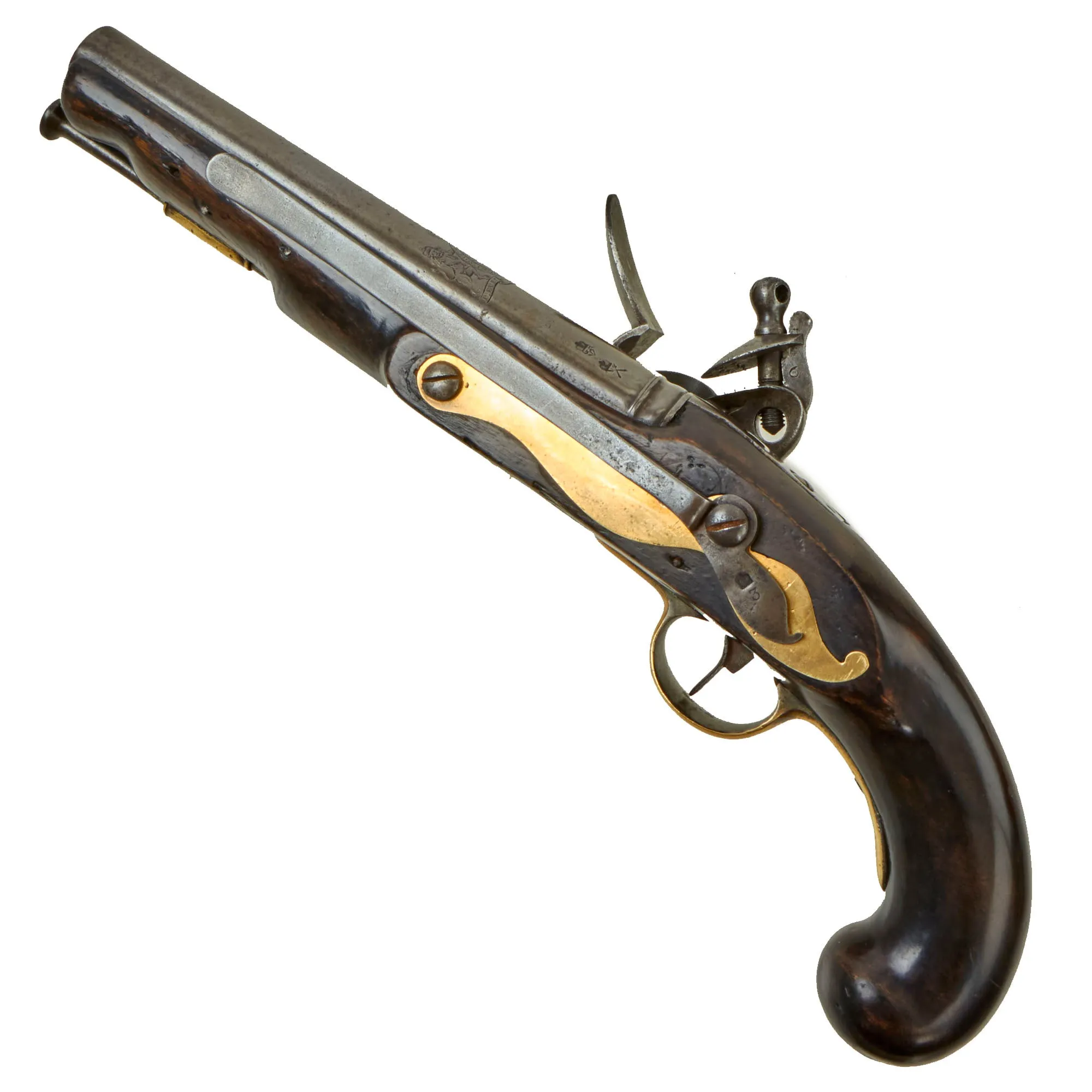 Original British Napoleonic P-1796 Heavy Dragoon Pistol by Henry Nock with Internal Hammer & Pan Shield Marked “For His Majesty’s Royal Marines” - Possibly Experimental & Unique