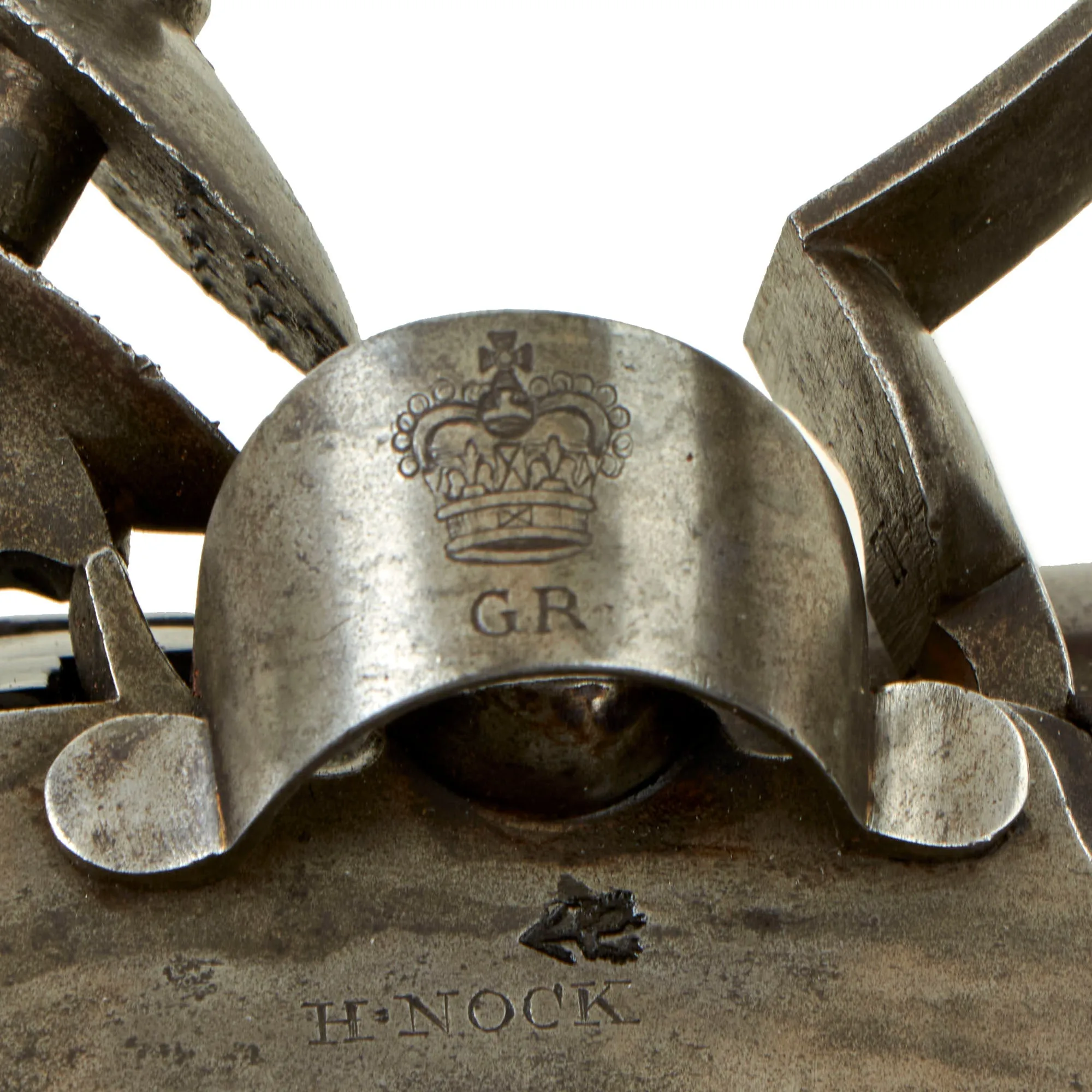Original British Napoleonic P-1796 Heavy Dragoon Pistol by Henry Nock with Internal Hammer & Pan Shield Marked “For His Majesty’s Royal Marines” - Possibly Experimental & Unique