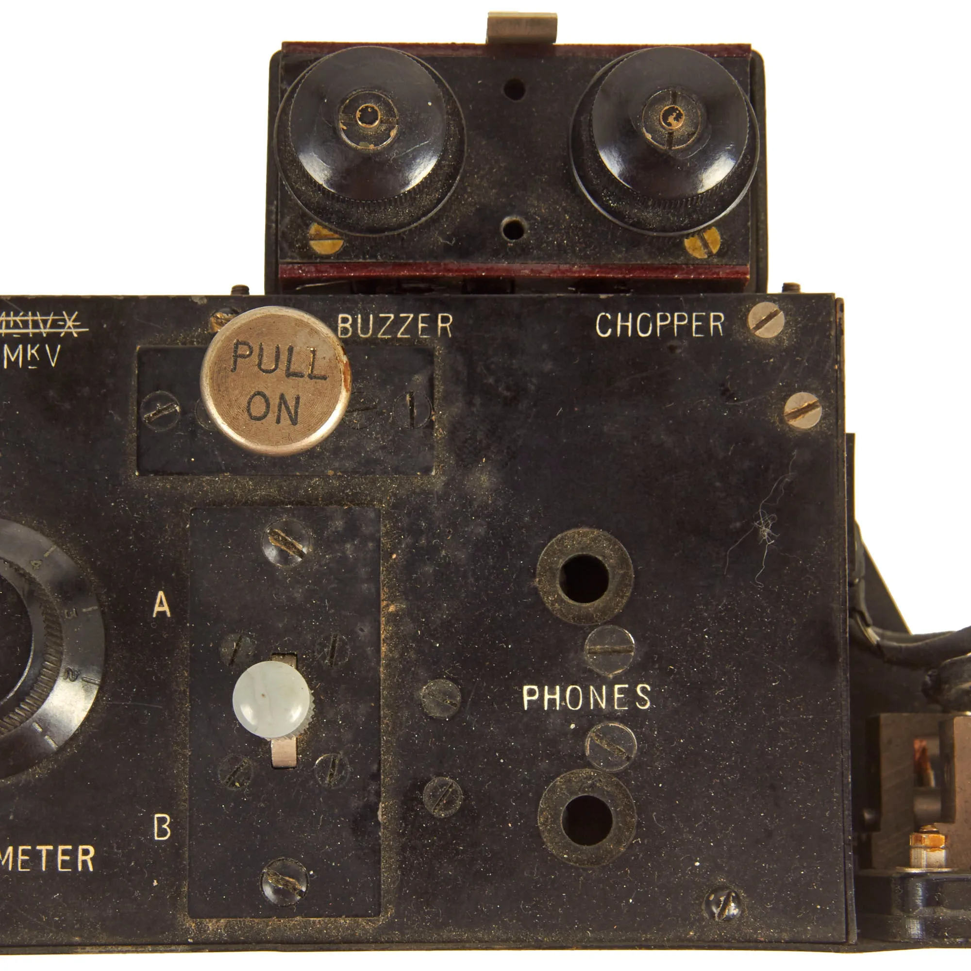 Original British WWII US Issue Fullerphone Modified Mk V Portable Telegraph Signaling Device With Mk II Case