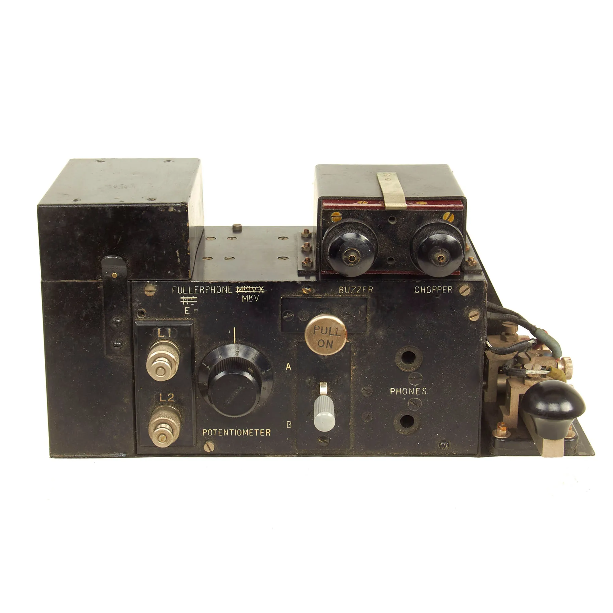 Original British WWII US Issue Fullerphone Modified Mk V Portable Telegraph Signaling Device With Mk II Case