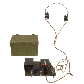 Original British WWII US Issue Fullerphone Modified Mk V Portable Telegraph Signaling Device With Mk II Case