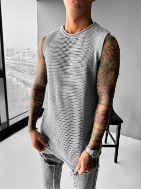 Oversize Textured Tanktop - Grey