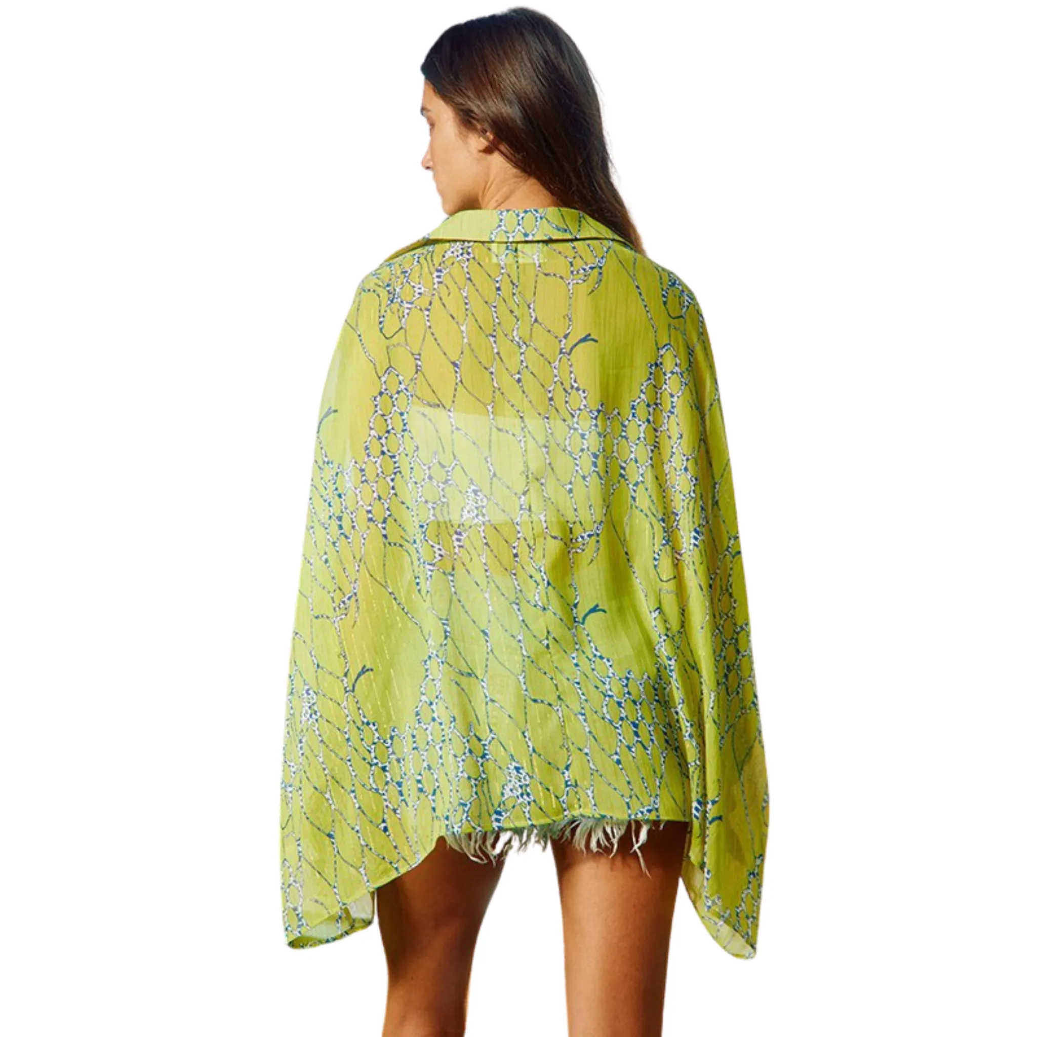 Oversized Batwing Sheer Top