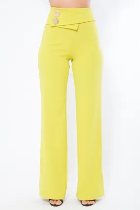 Oversized Button Detail Pant