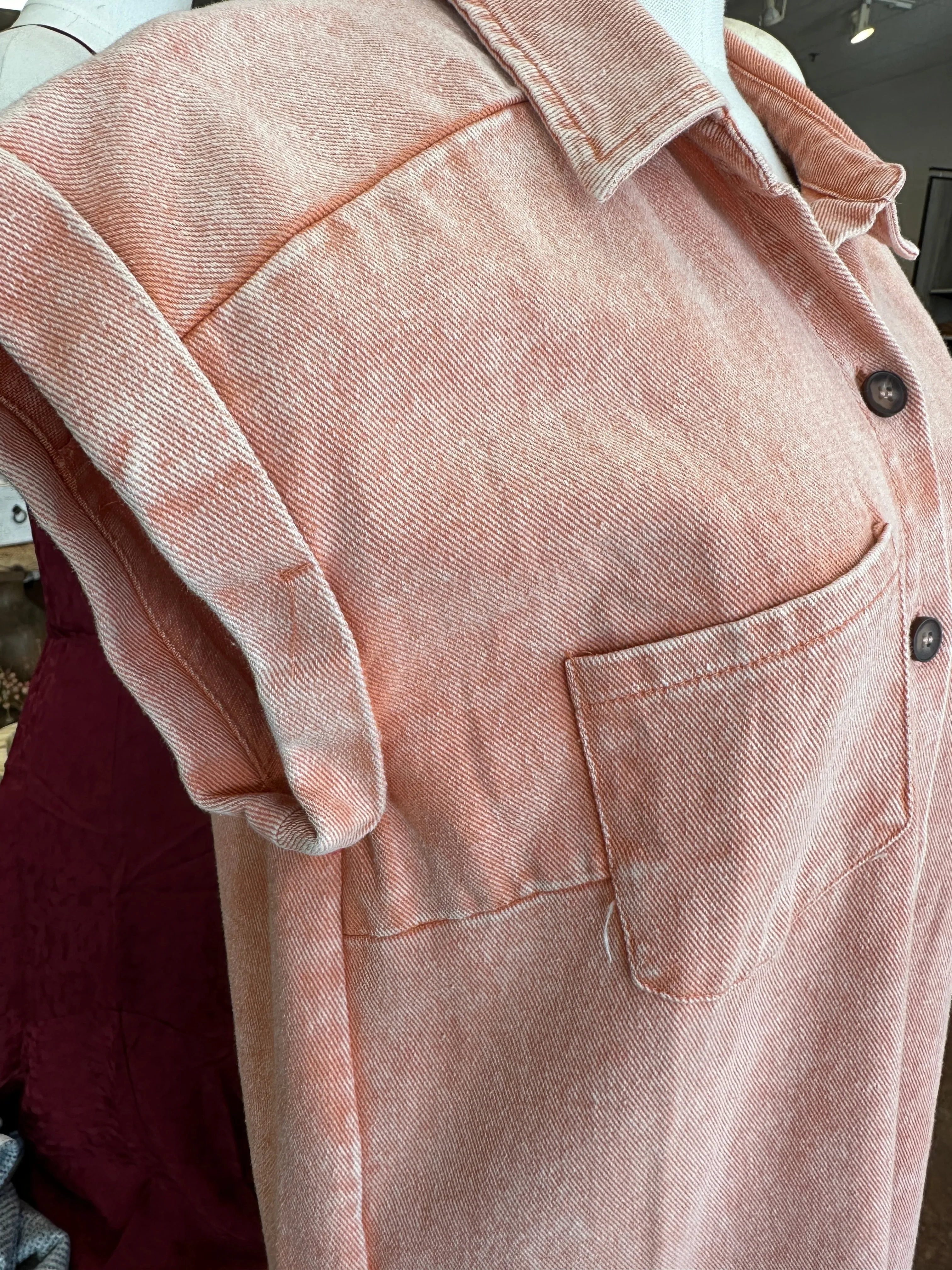 Peachy Shirt Dress