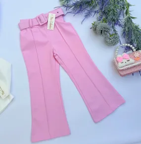 Pink flared pants