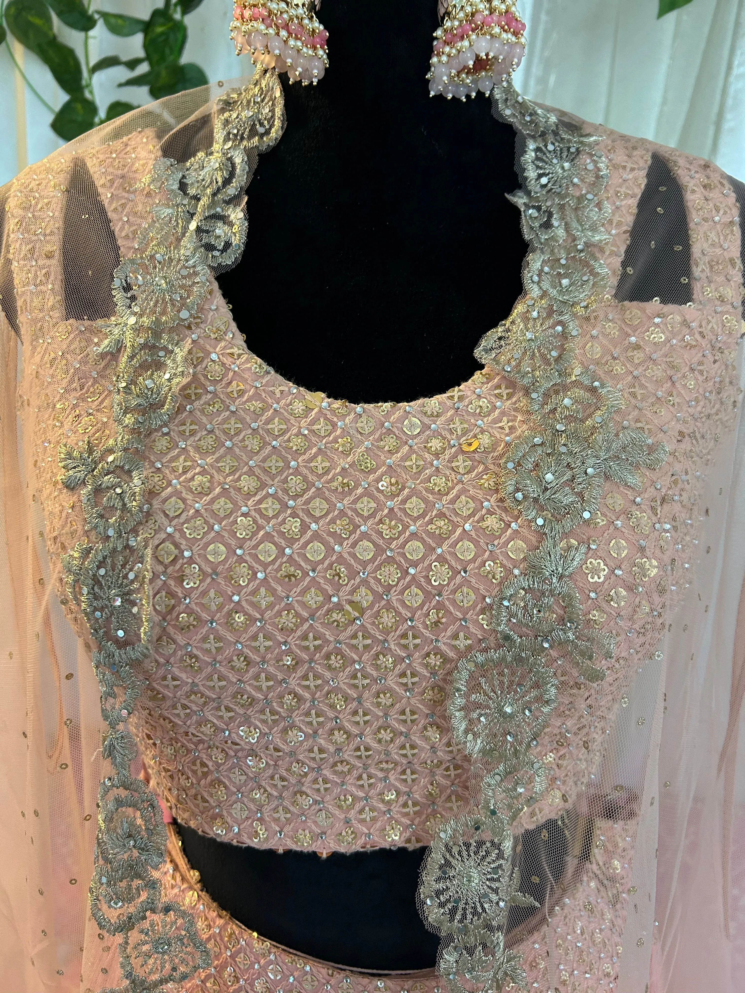 Pink Sharara Set with Cape