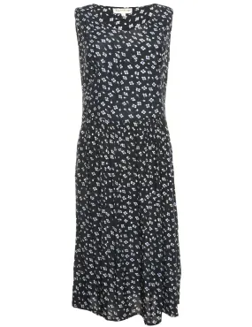 Pleated Floral Dress - M
