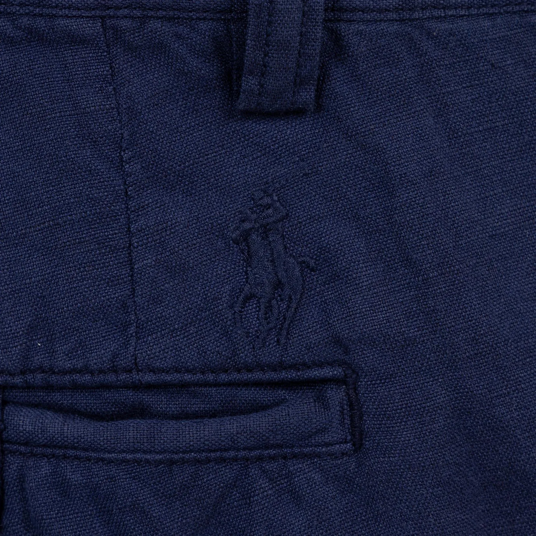Polo Golf Straight Fit Bedford Linen Trousers Navy - SU24