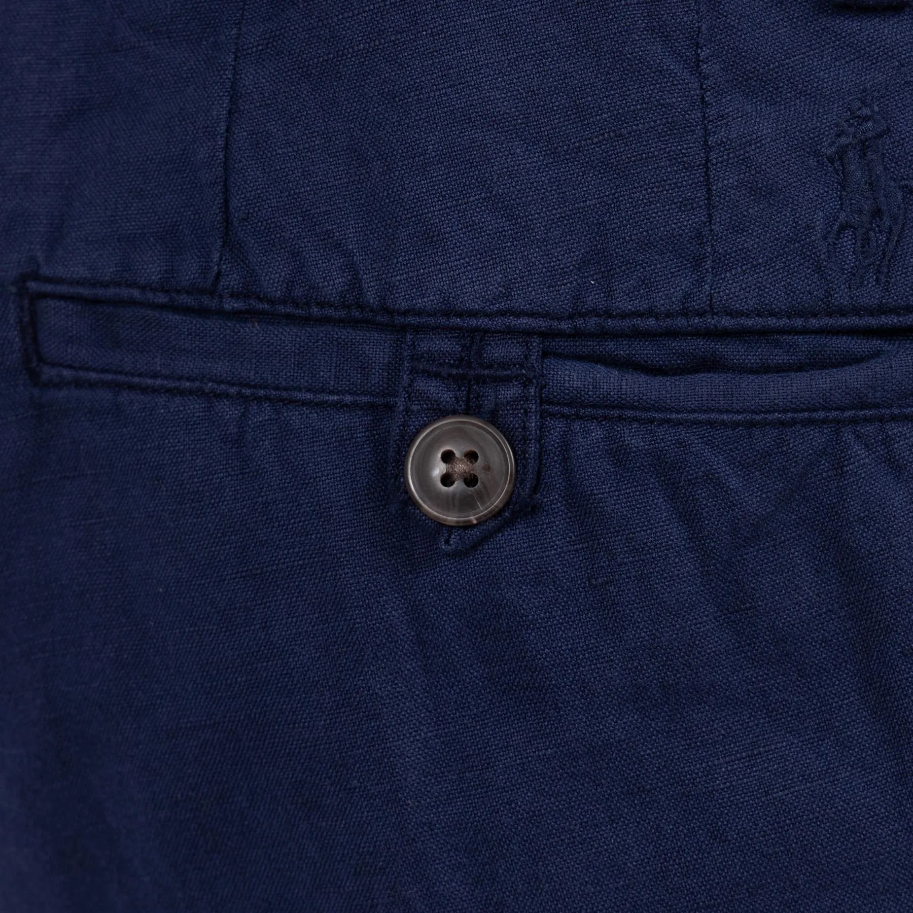 Polo Golf Straight Fit Bedford Linen Trousers Navy - SU24
