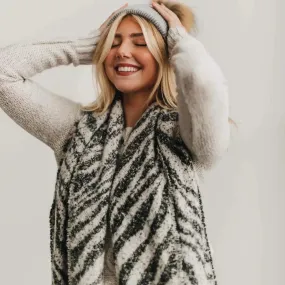 PRETTY SIMPLE SC-BR-BLK-ZB-7-2021 Zebra Scarf