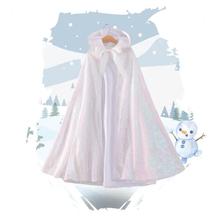 Princess Cloak - Hooded Cape Cloak with Accessories, Elsa, Ariel, and Rapunzel Inspired Gift Set