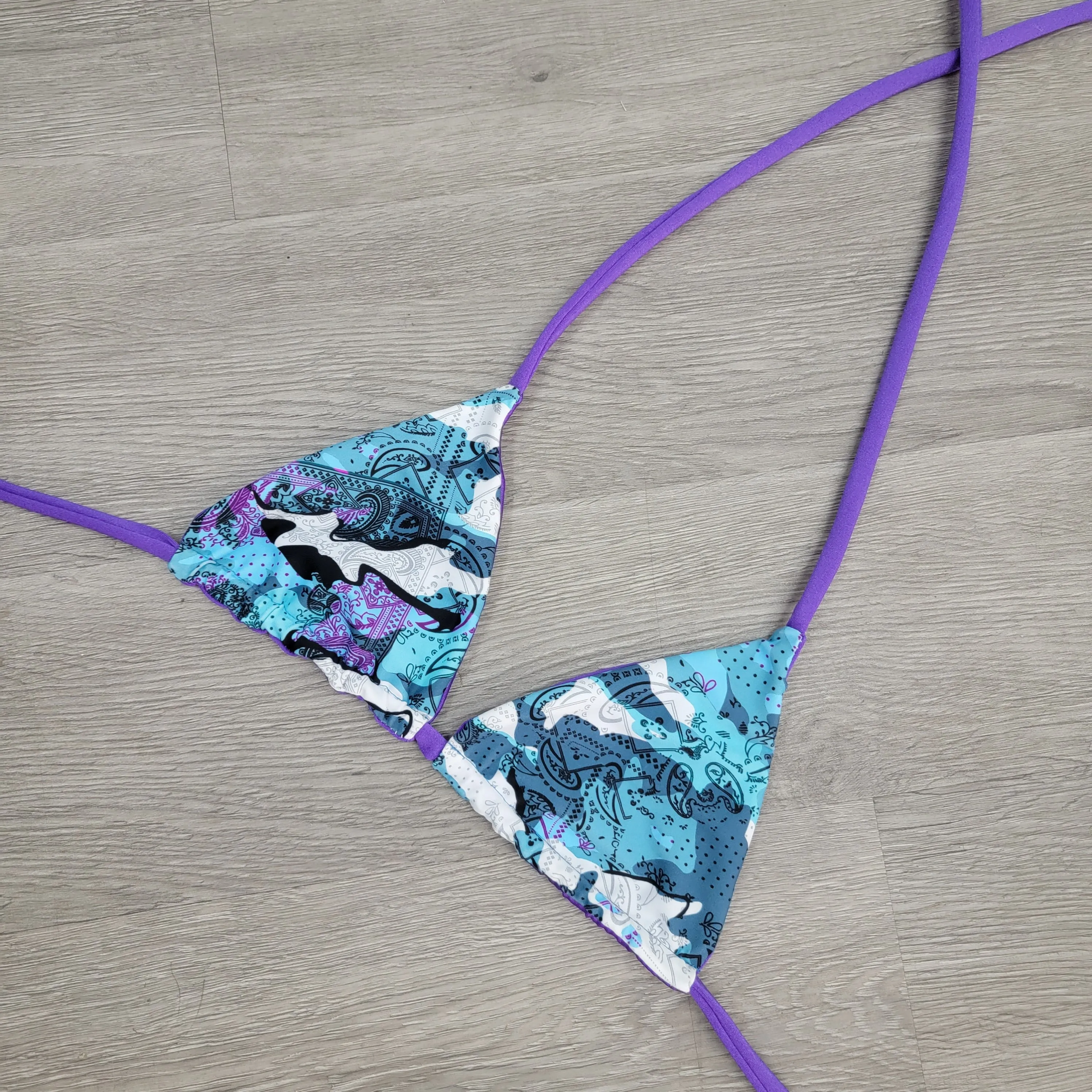 Purple Paisley Triangle Top