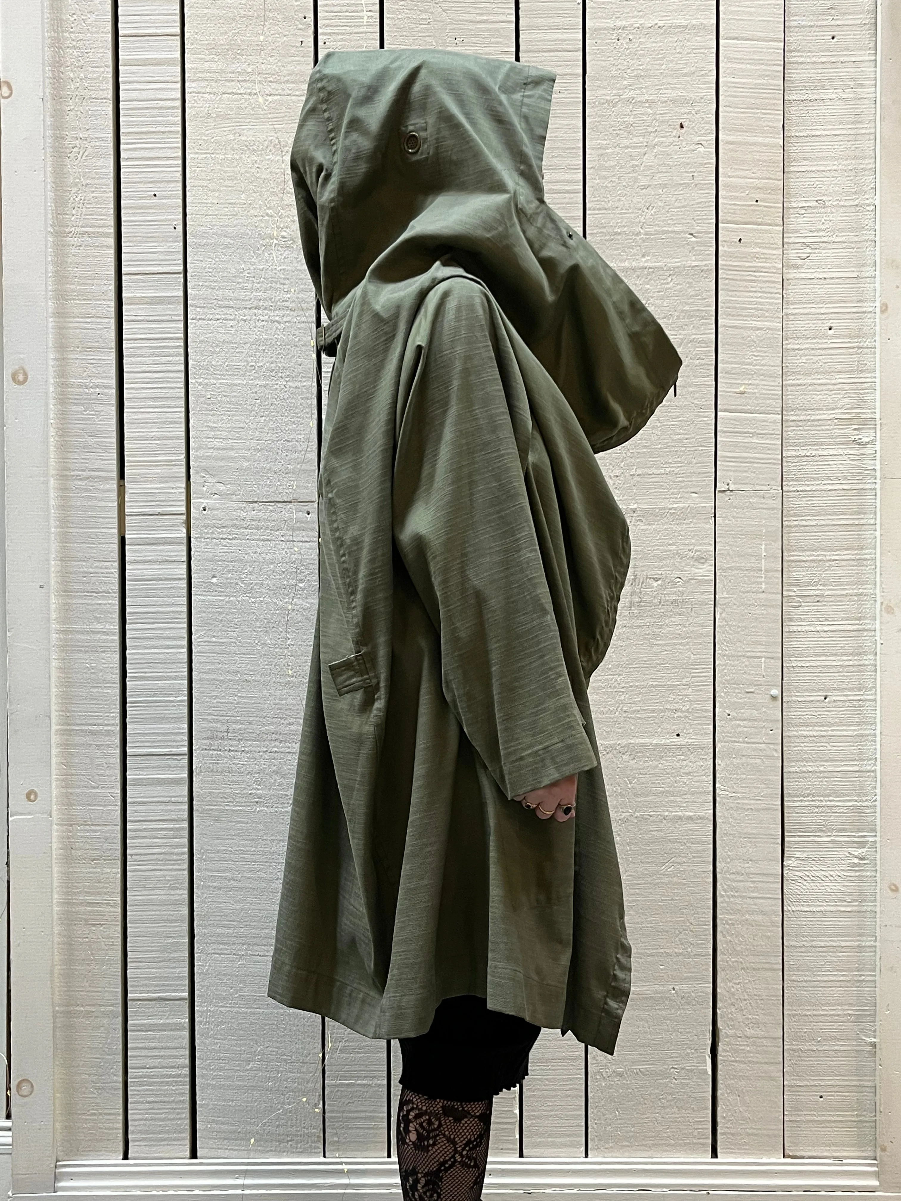 Rare Vintage 70’s Issey Miyake Cotton Oversized Jacket with Attached Vest, Made in Japan, Size Small