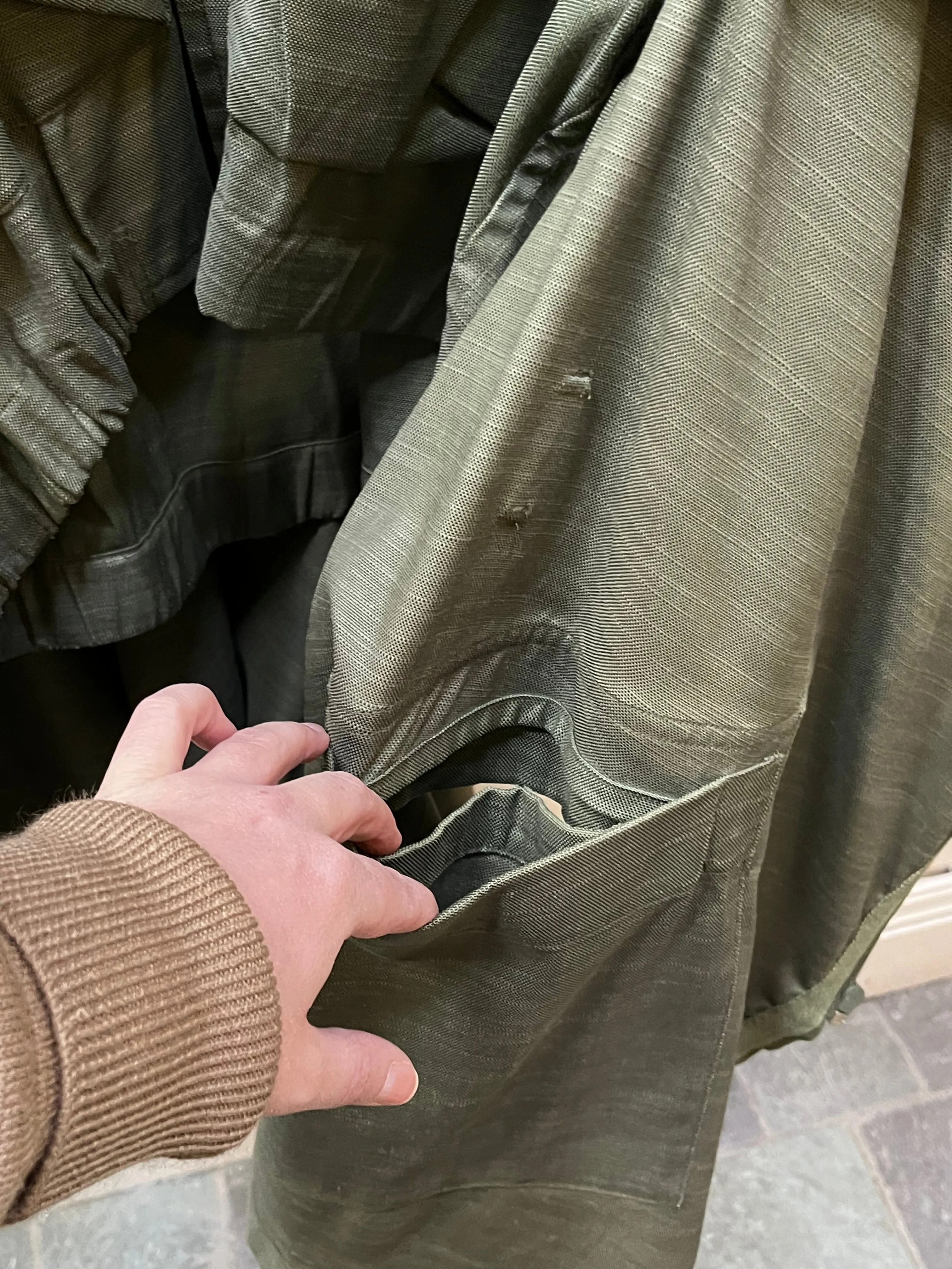 Rare Vintage 70’s Issey Miyake Cotton Oversized Jacket with Attached Vest, Made in Japan, Size Small