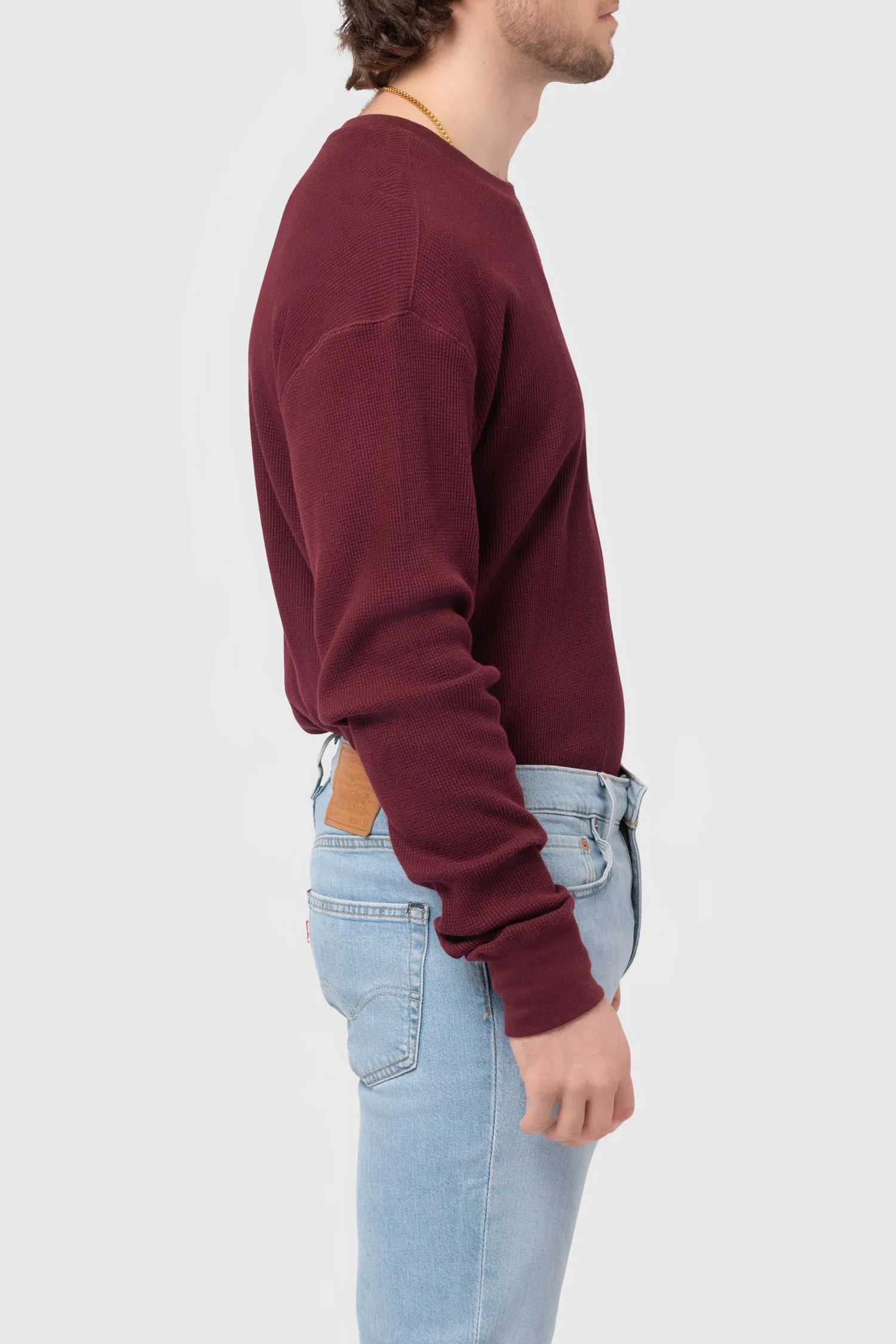 Reserve Thermal L/S Tee in Mahogany
